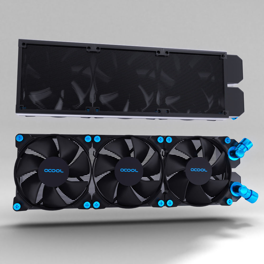 Radiator cooling panel for computer 3D model_2