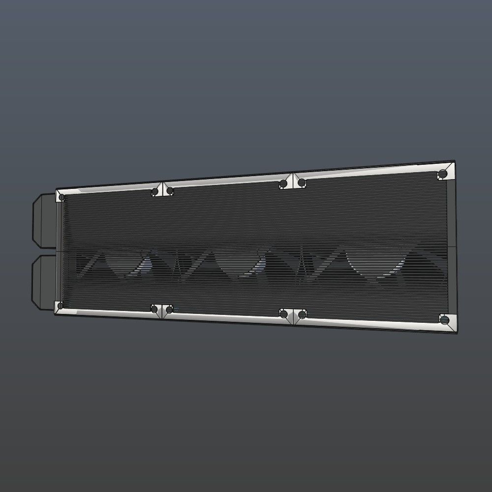 Radiator cooling panel for computer 3D model_4