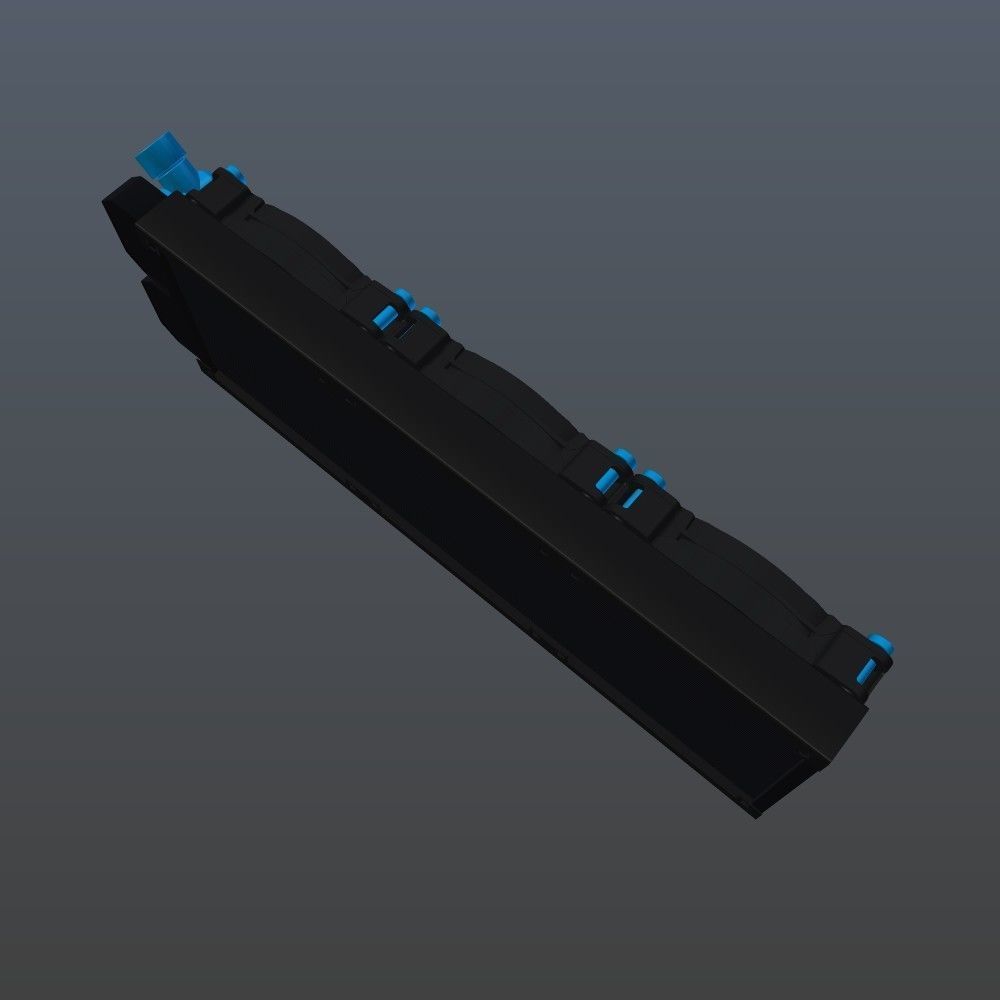 Radiator cooling panel for computer 3D model_5