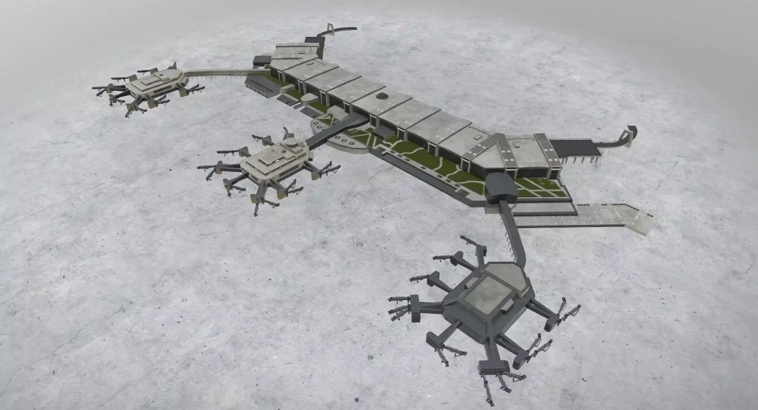 LIMC Terminal1 Low-poly 3D model