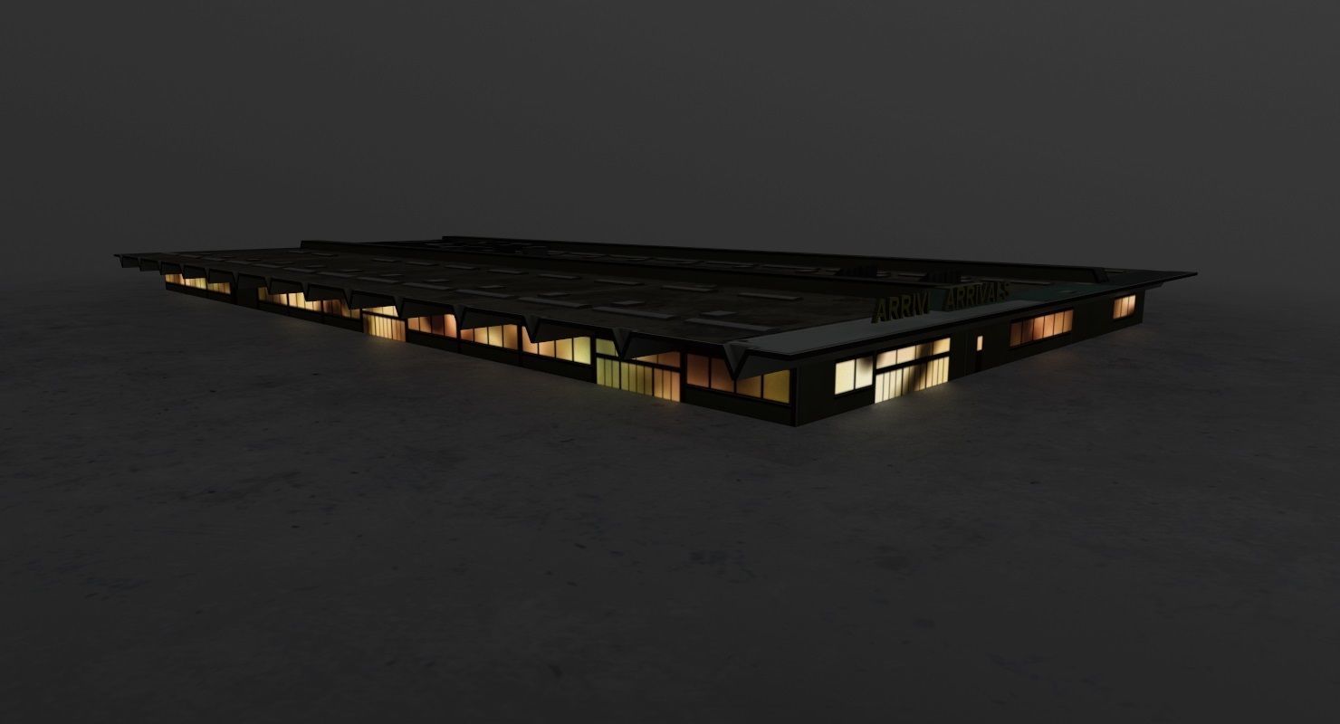 LIMC Terminal 2 Low-poly 3D model_6