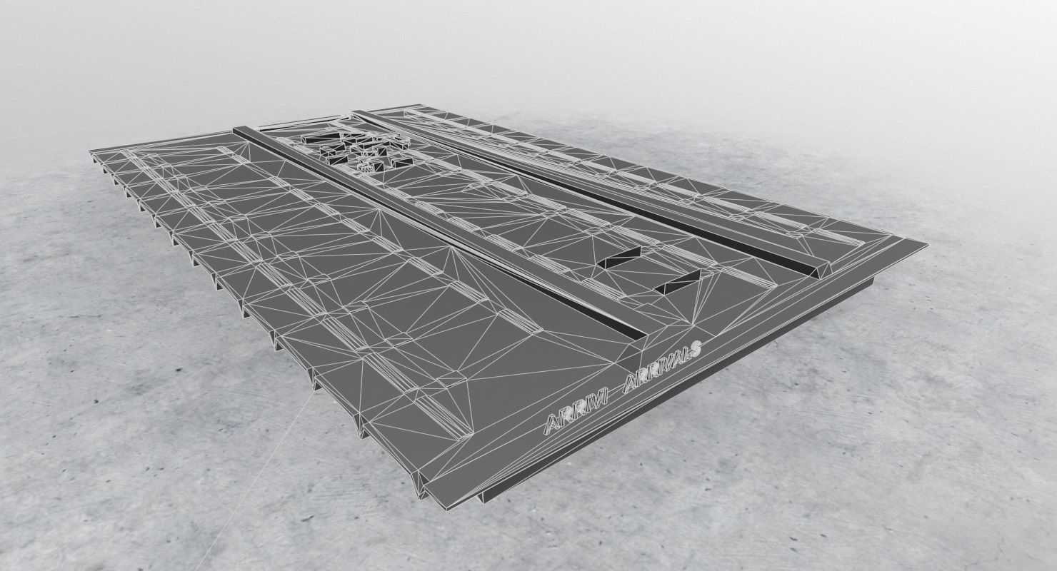 LIMC Terminal 2 Low-poly 3D model_8