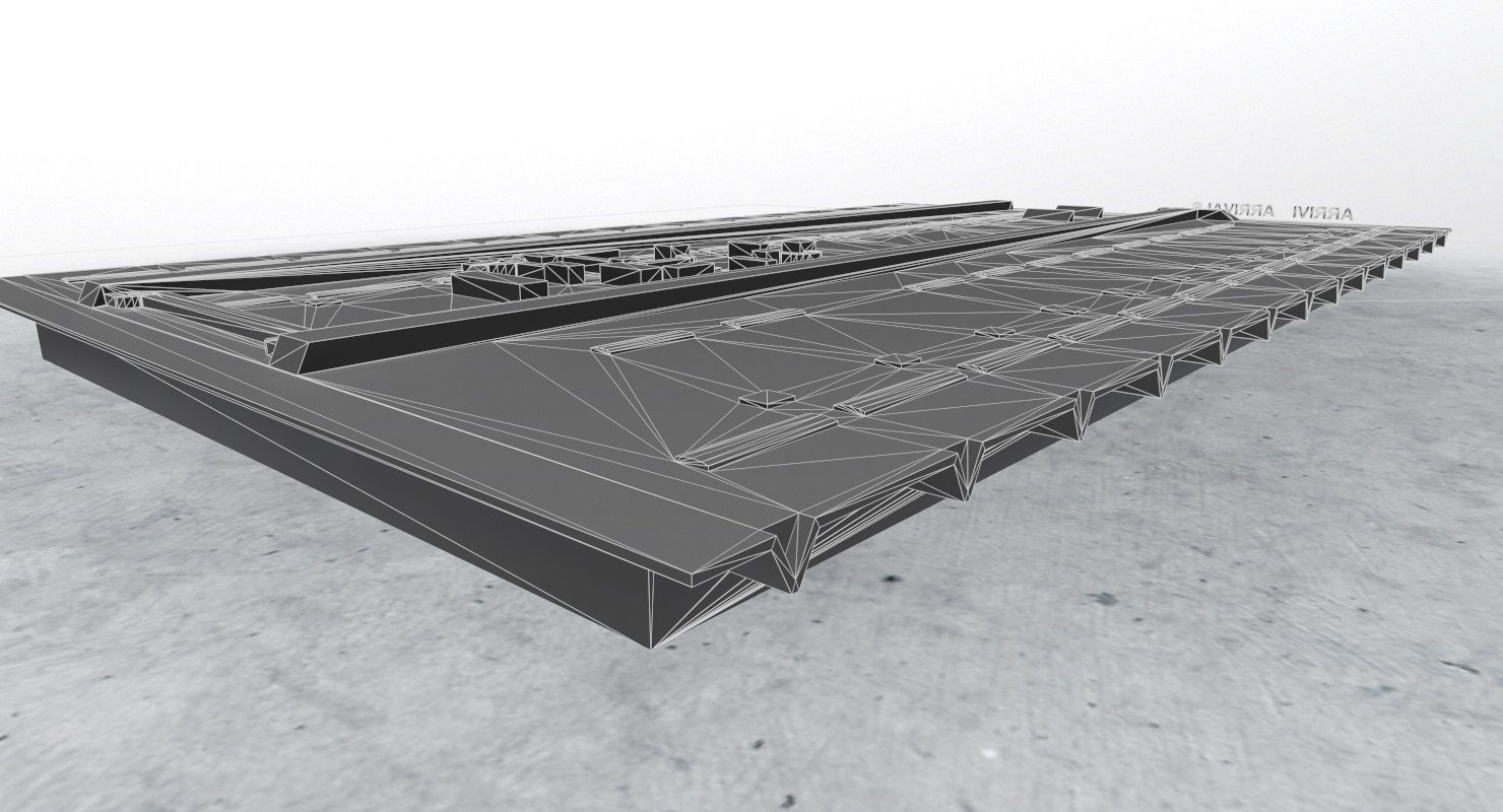 LIMC Terminal 2 Low-poly 3D model_9