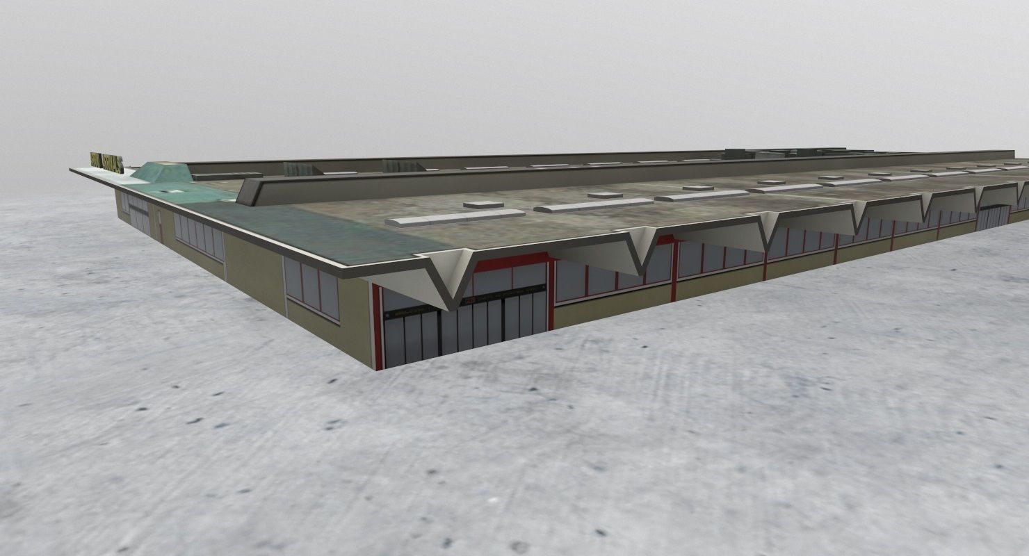 LIMC Terminal 2 Low-poly 3D model_2