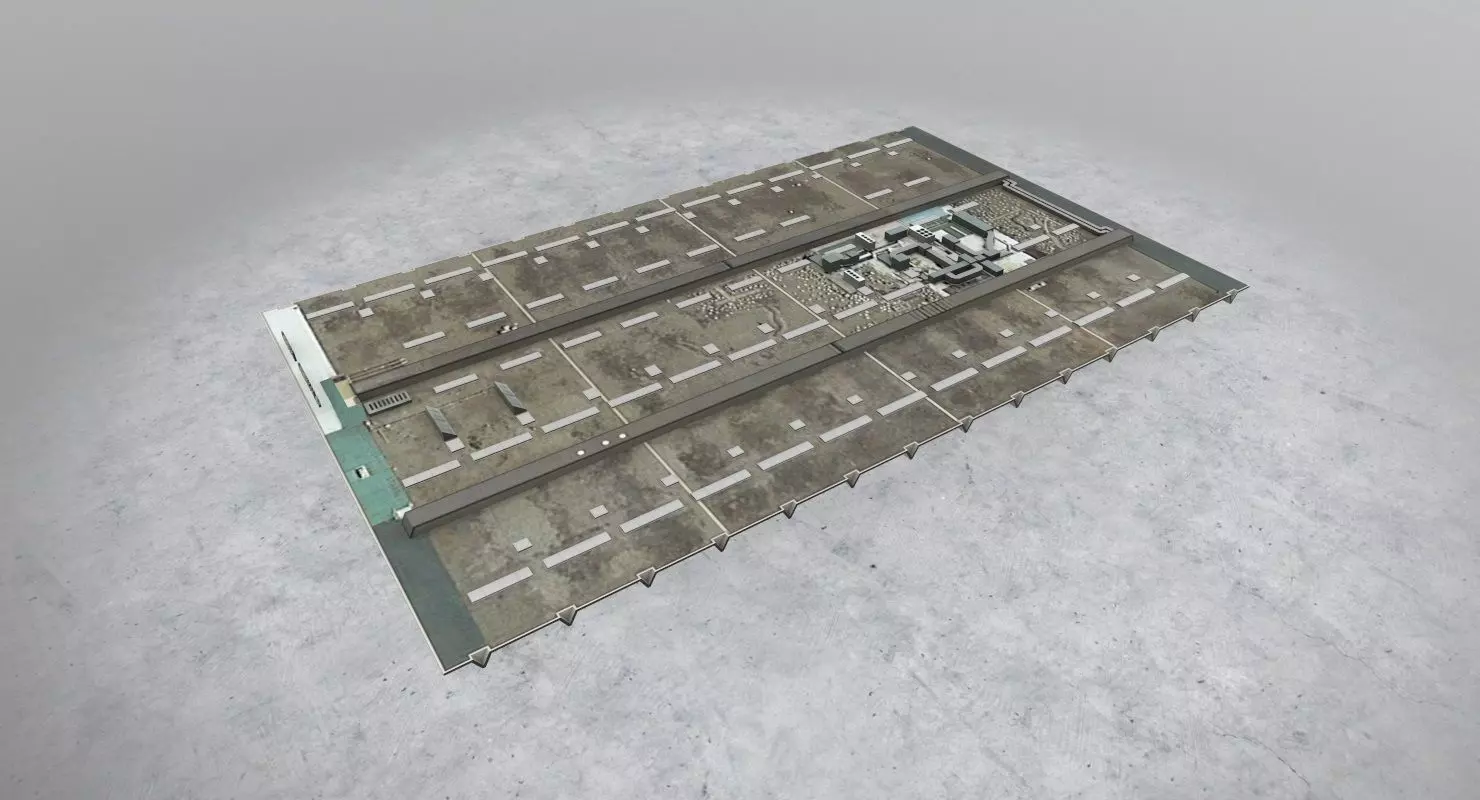 LIMC Terminal 2 Low-poly 3D model_0