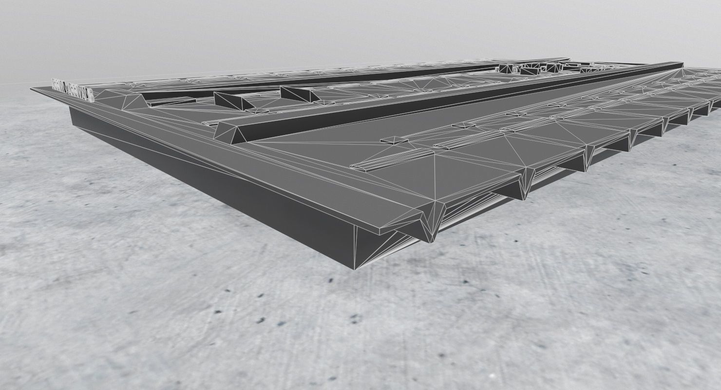 LIMC Terminal 2 Low-poly 3D model_7