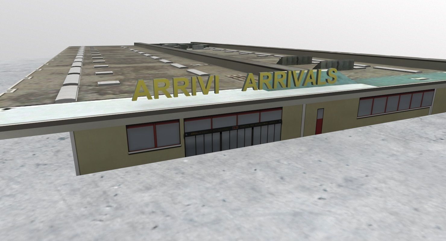 LIMC Terminal 2 Low-poly 3D model_4