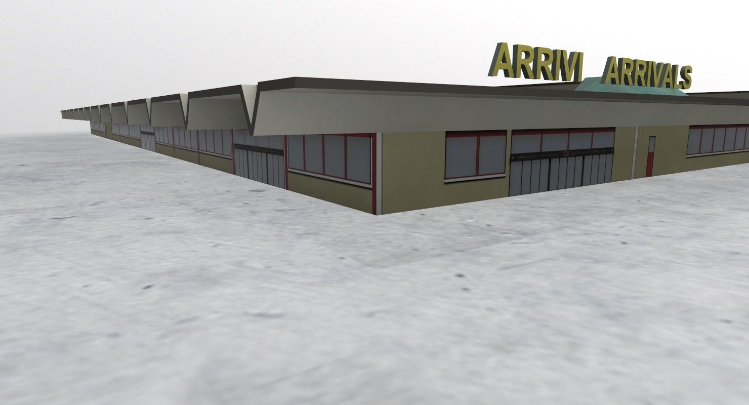 LIMC Terminal 2 Low-poly 3D model_5