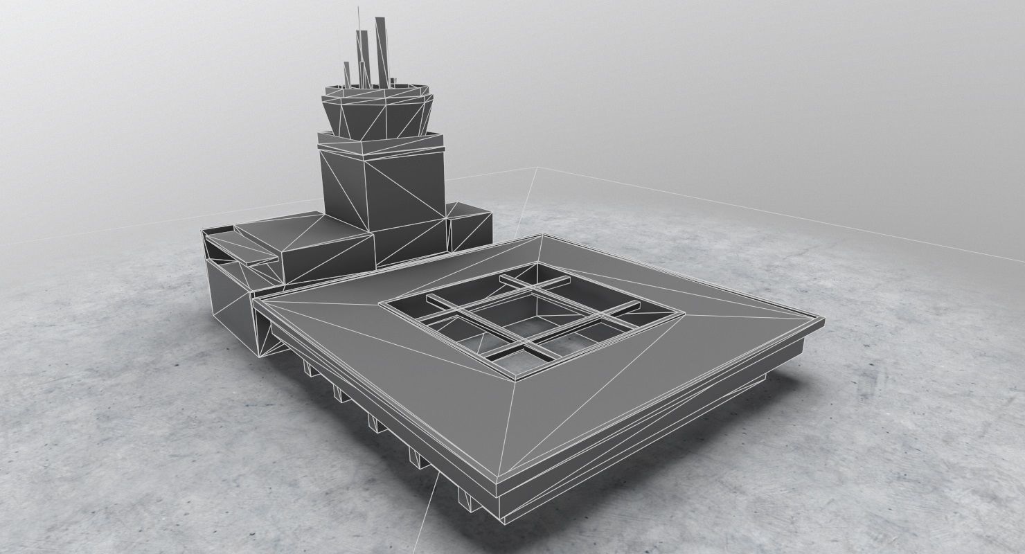 LYTV Control Tower Low-poly 3D model_9
