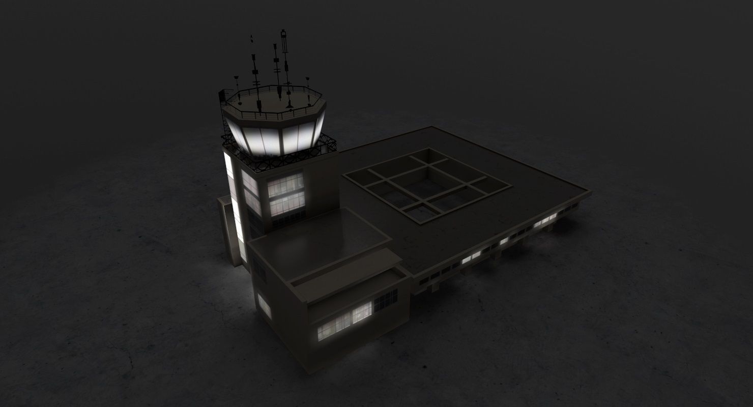 LYTV Control Tower Low-poly 3D model_6