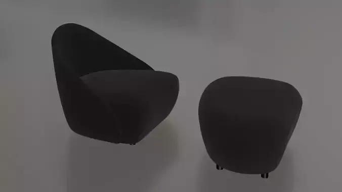 Pierre Chair and Ottoman