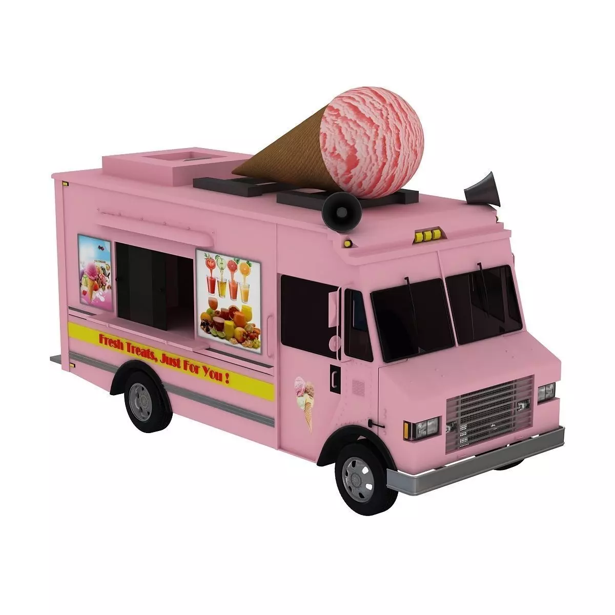 Ice Cream Truck 3 3D model_0
