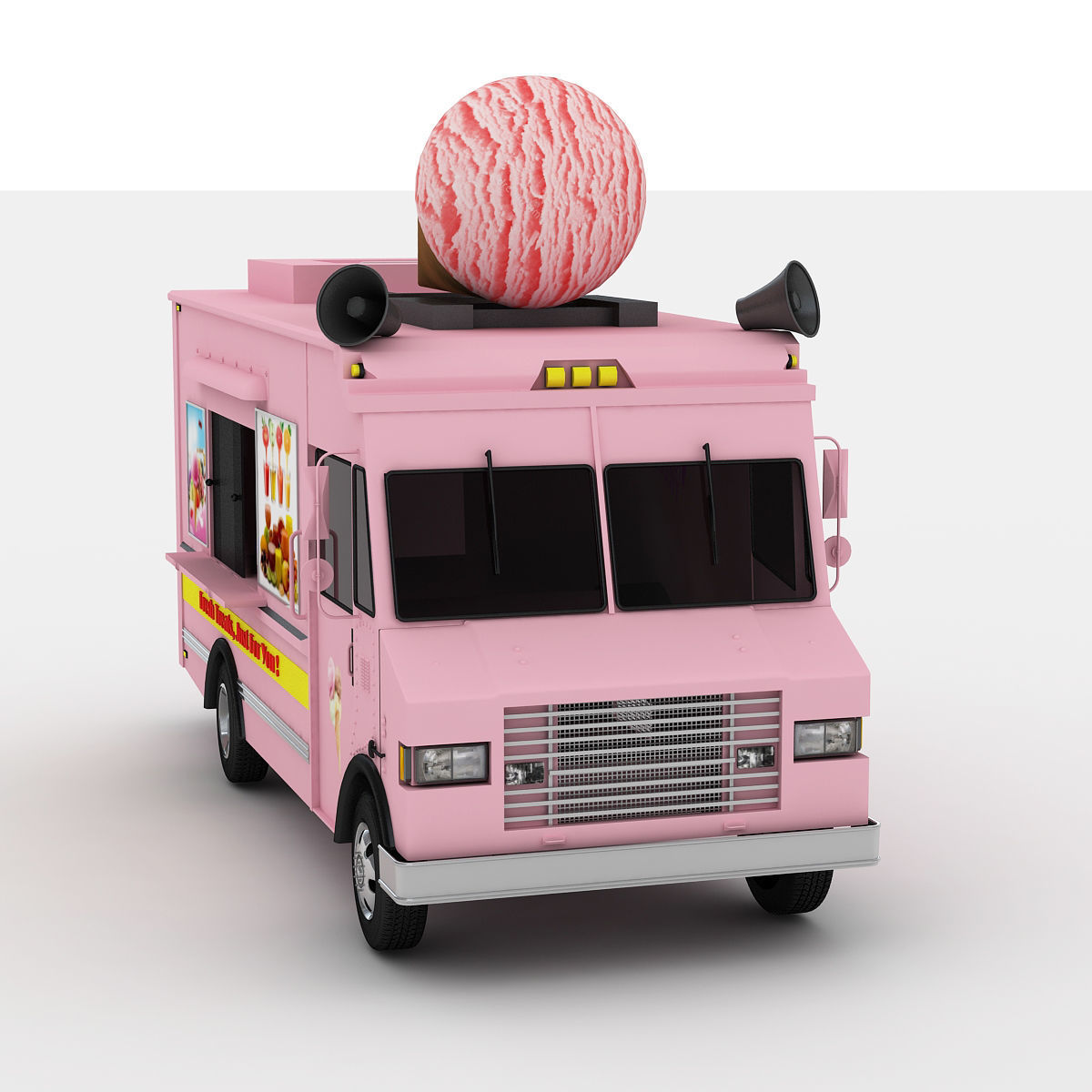 Ice Cream Truck 3 3D model_2