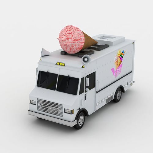 Ice Cream Truck 2 3D model 2