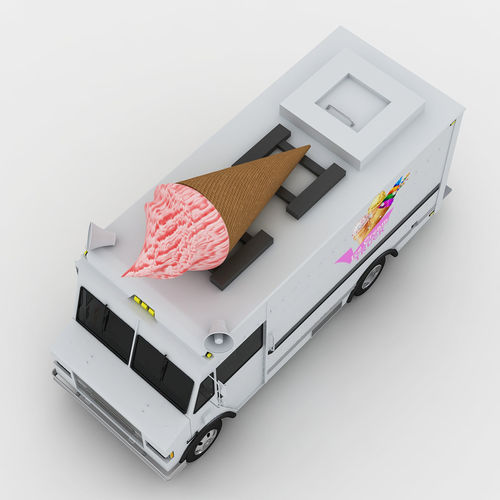 Ice Cream Truck 2 3D model 3