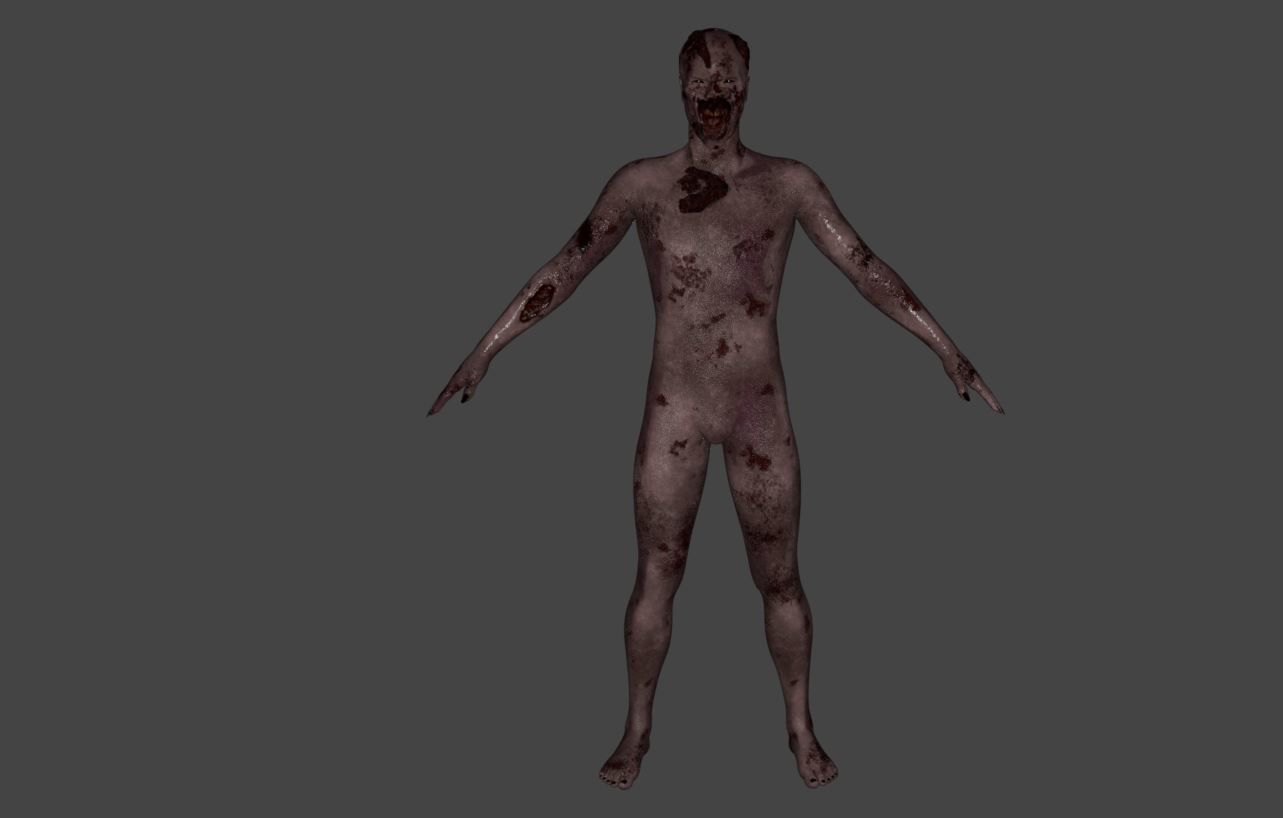 Zombie - Game Character 3D model_14