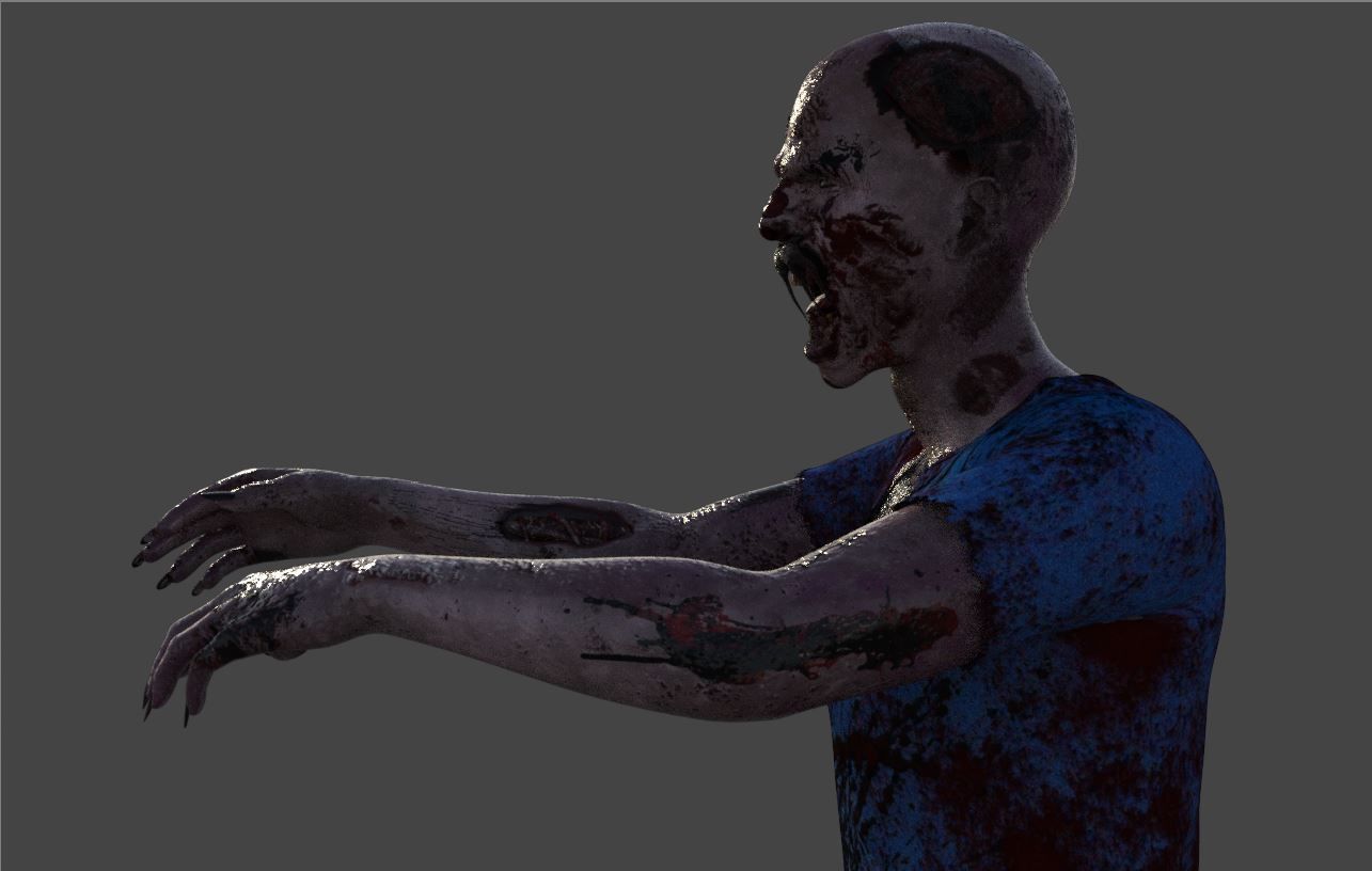 Zombie - Game Character 3D model_22