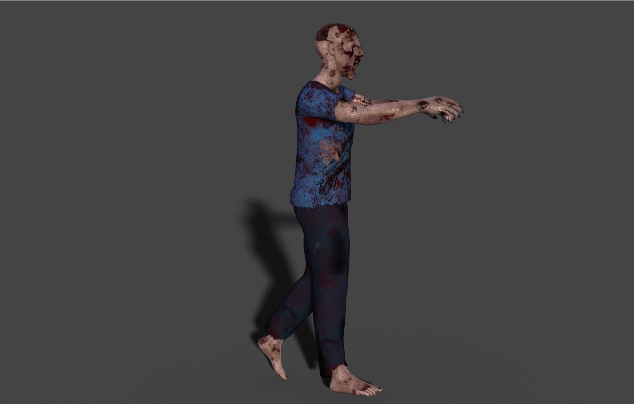 Zombie - Game Character 3D model_17