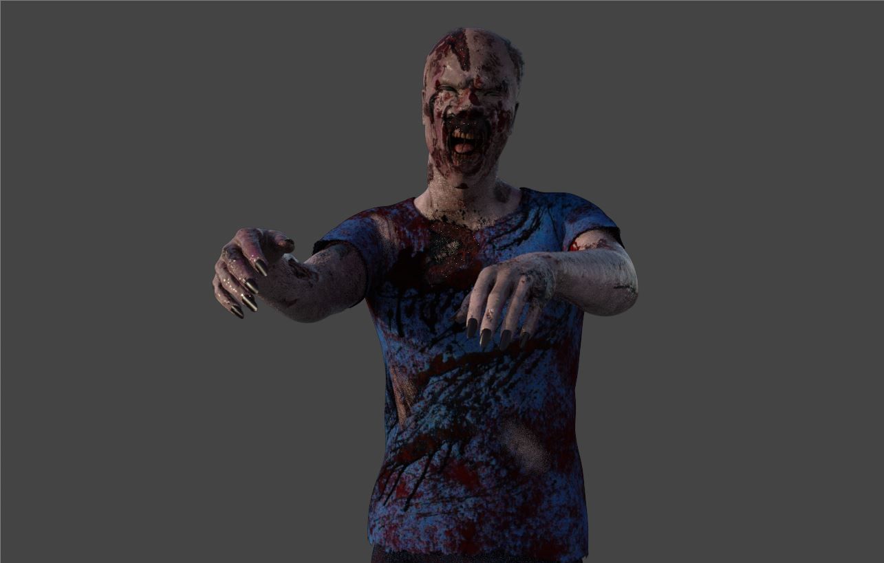 Zombie - Game Character 3D model_18