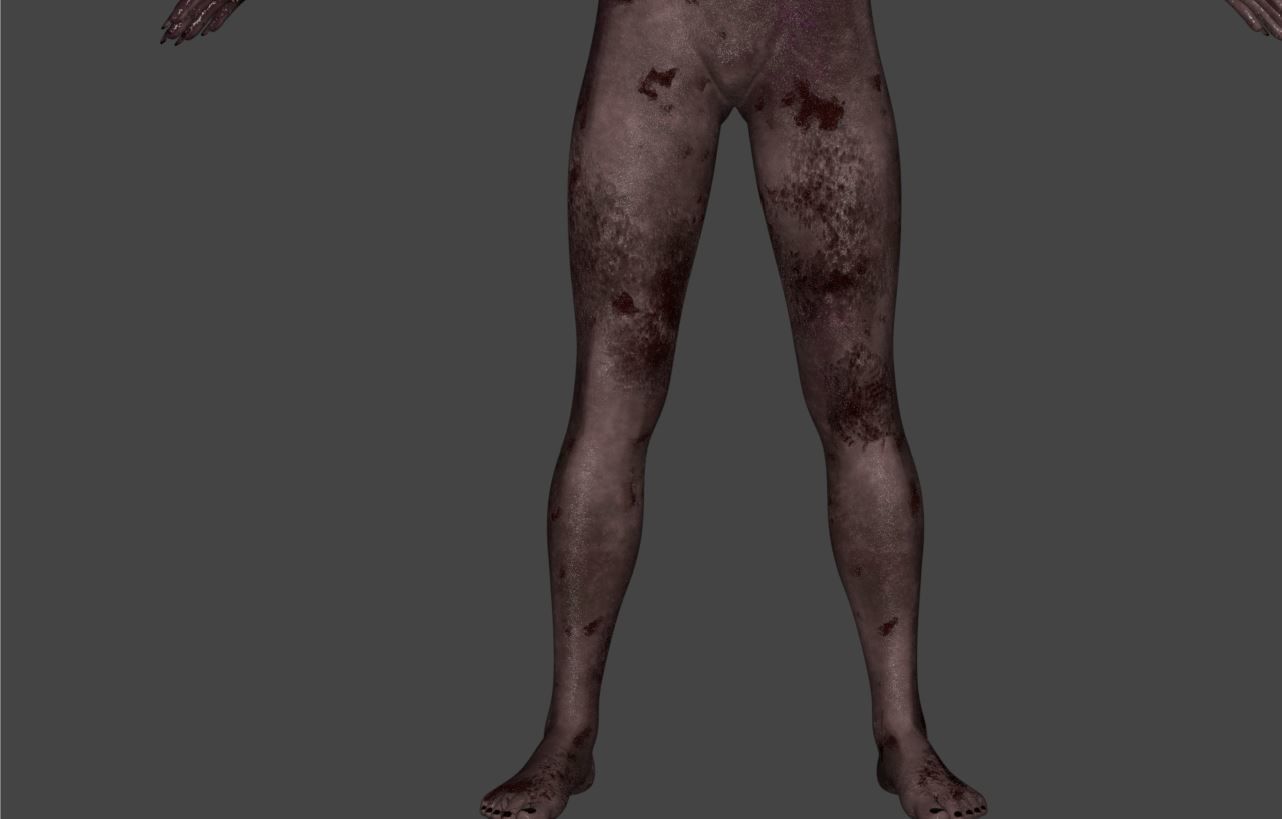 Zombie - Game Character 3D model_9