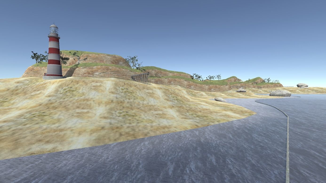 Beach Racing Track Low-poly 3D model_4