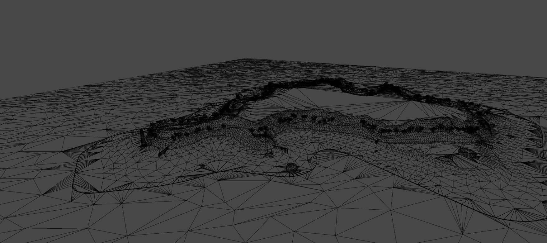 Beach Racing Track Low-poly 3D model_3