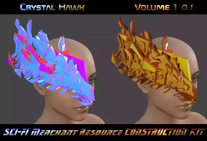 CRISTAL HAWK Vol 1 0 1 - MERCHANT RESOURCE EDITION Low-poly 3D model
