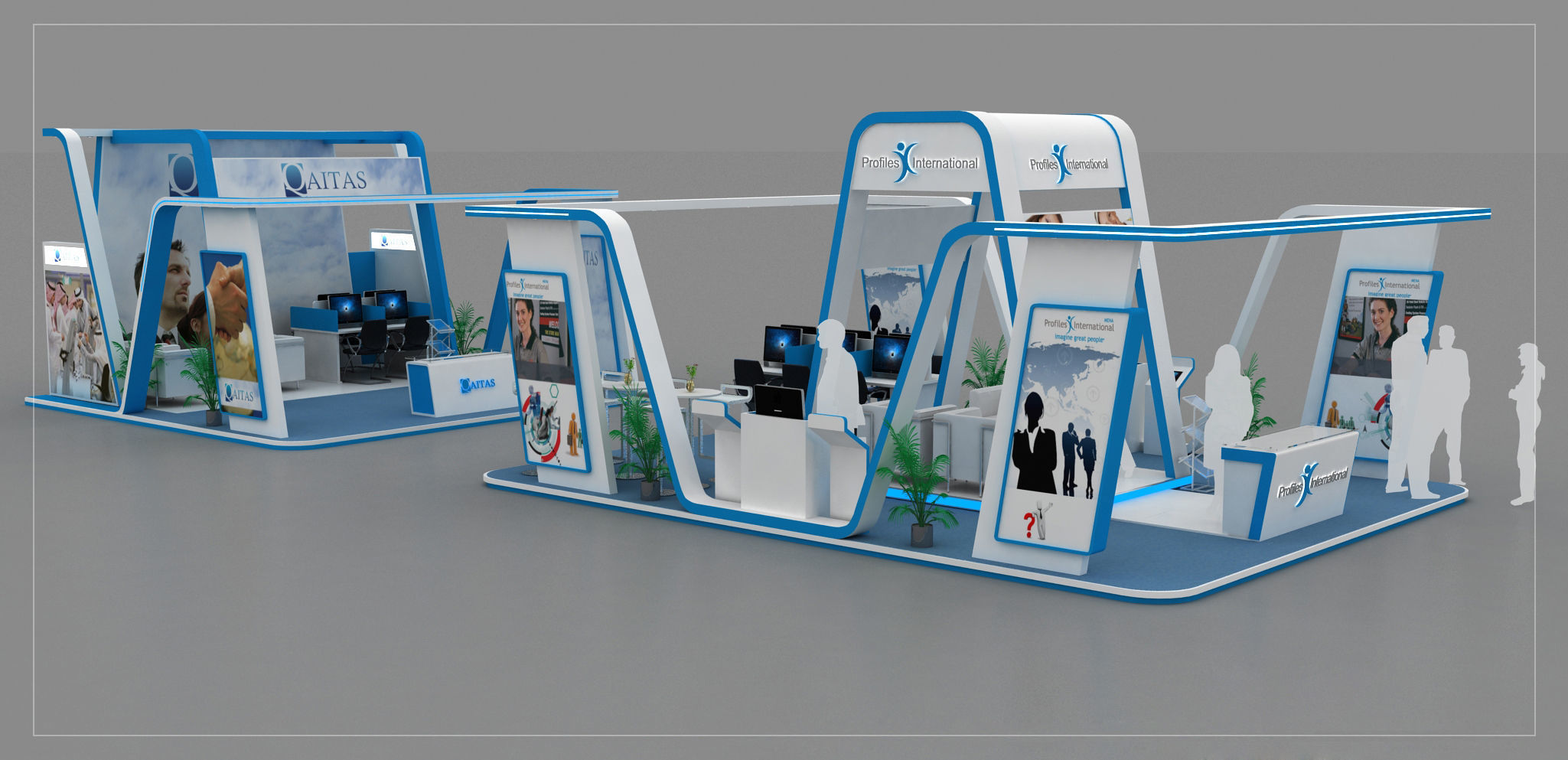 8x6 and 6x6 Meter Exhibition booth design 3D model_4