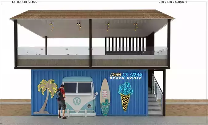 beach side ice cream shop