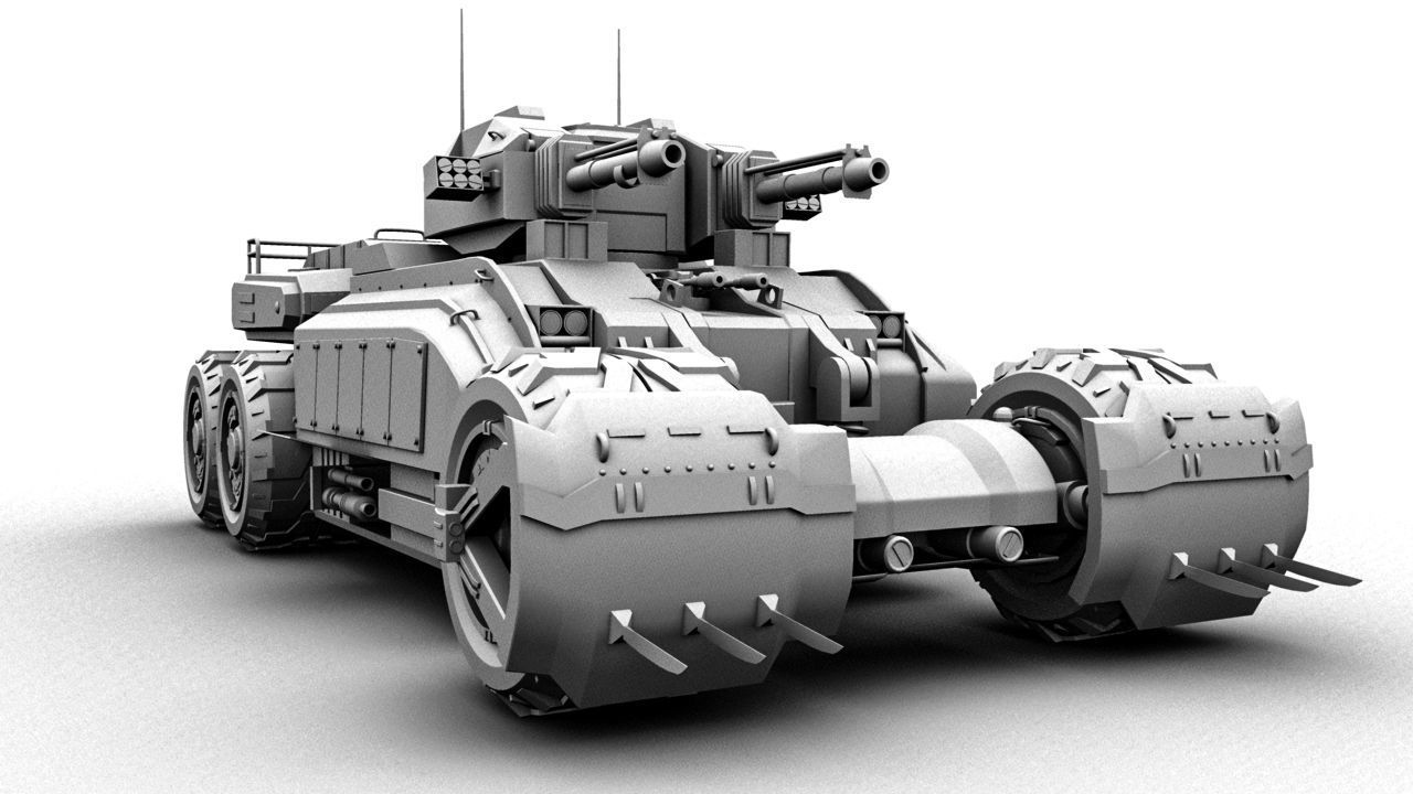 Tank Vr Model 3D model Sci-fi Tank VR / AR / low-poly | CGTrader