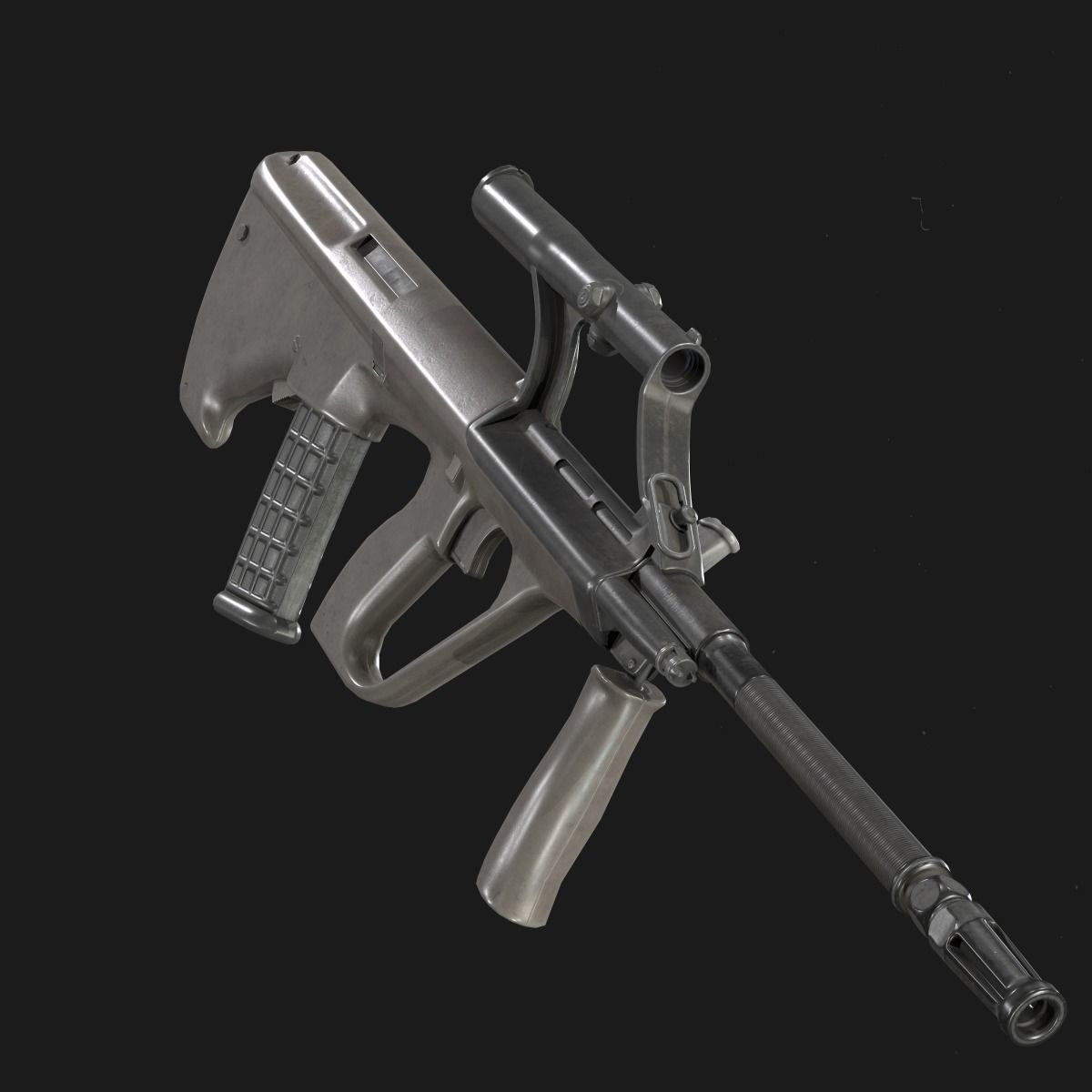 AUG A1 Assault Rifle Low-poly 3D model_5
