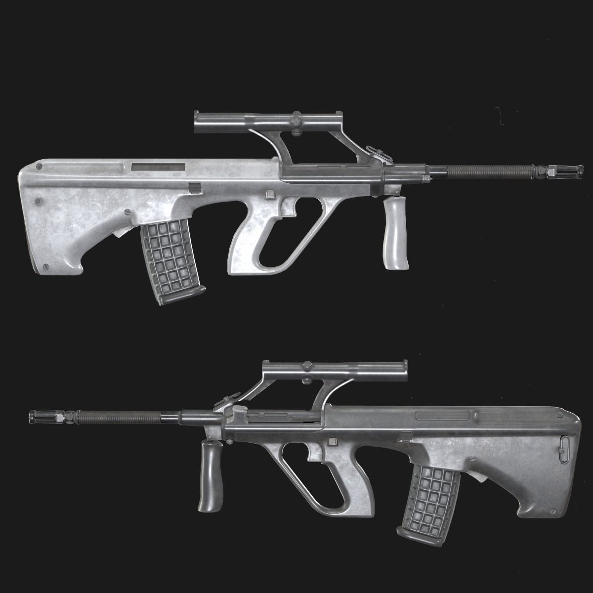 AUG A1 Assault Rifle Low-poly 3D model_11