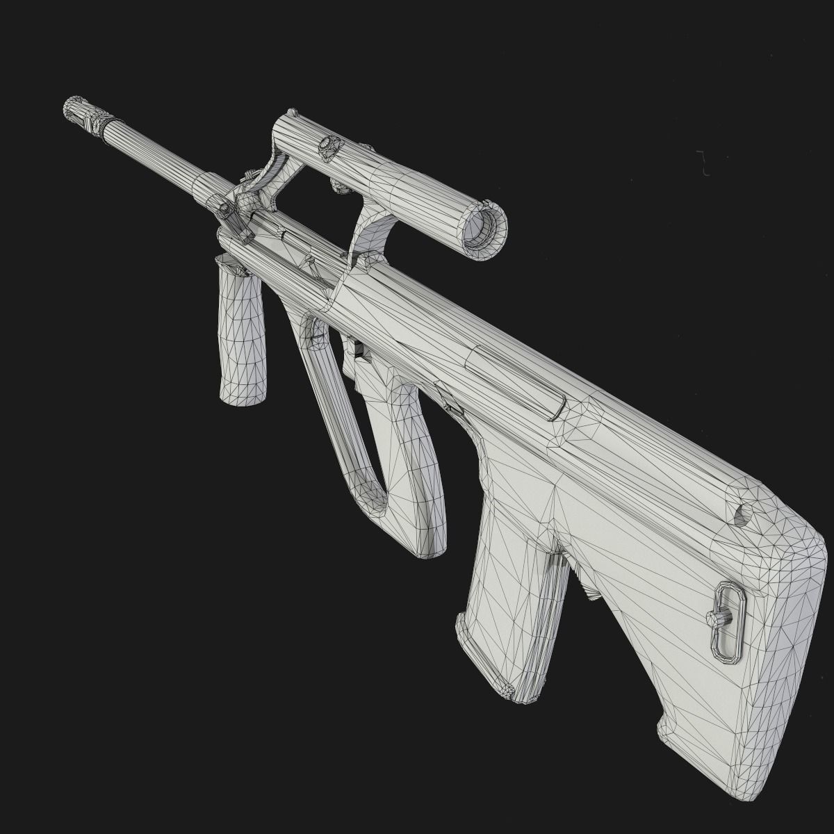AUG A1 Assault Rifle Low-poly 3D model_14