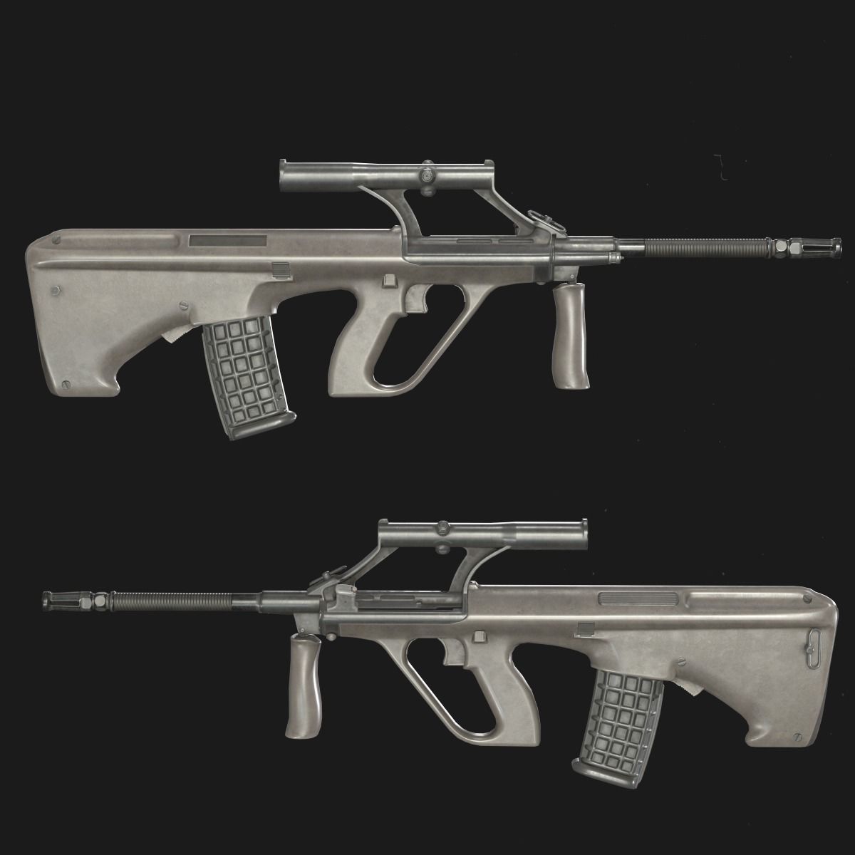 AUG A1 Assault Rifle Low-poly 3D model_10