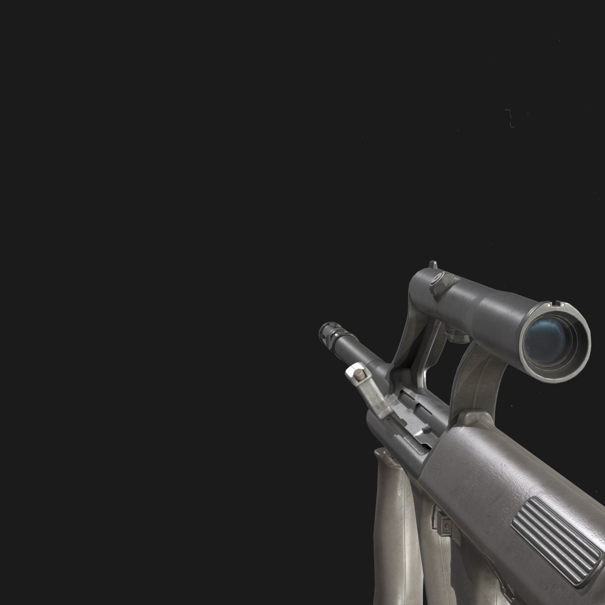 AUG A1 Assault Rifle Low-poly 3D model_7