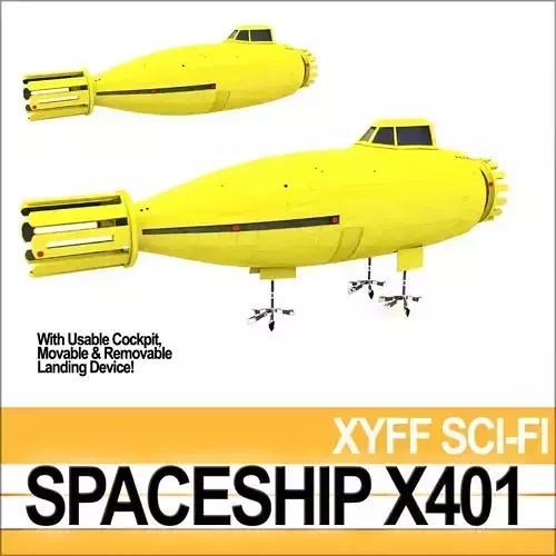 Spaceship X401 3D model