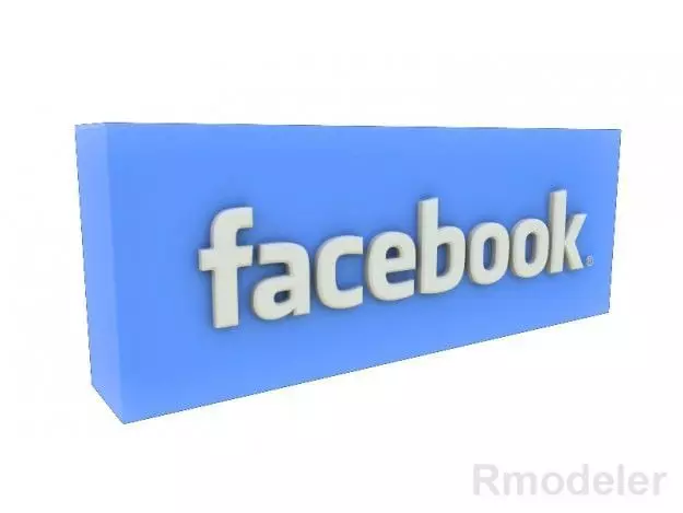 FaceBook 3d Logo 3D model_0