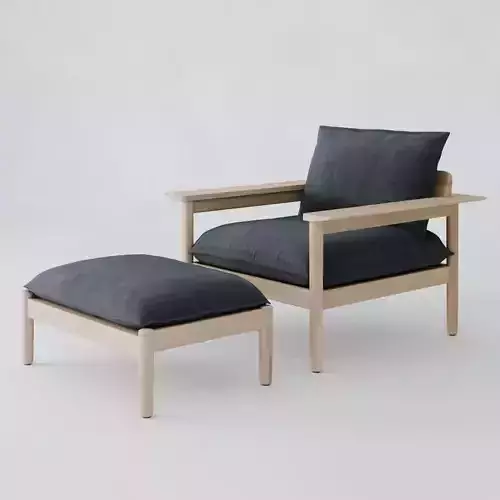 DWR Terassi Lounge Chair with Ottoman