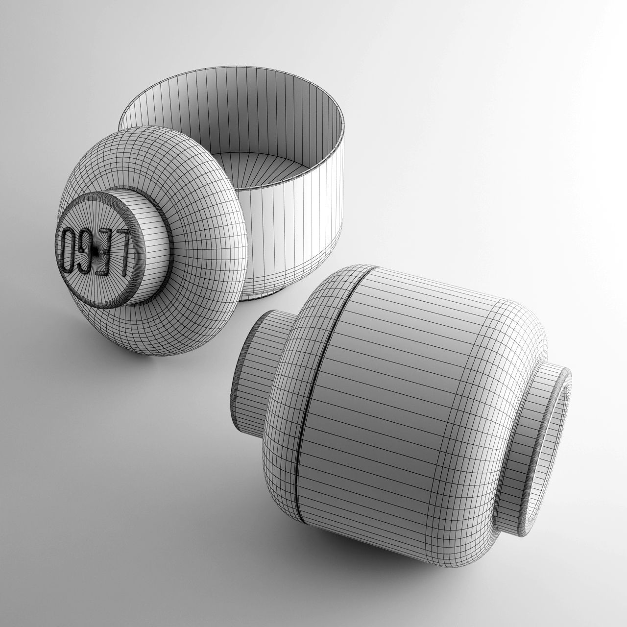 Storage Head by Lego 3D model 3D model_1