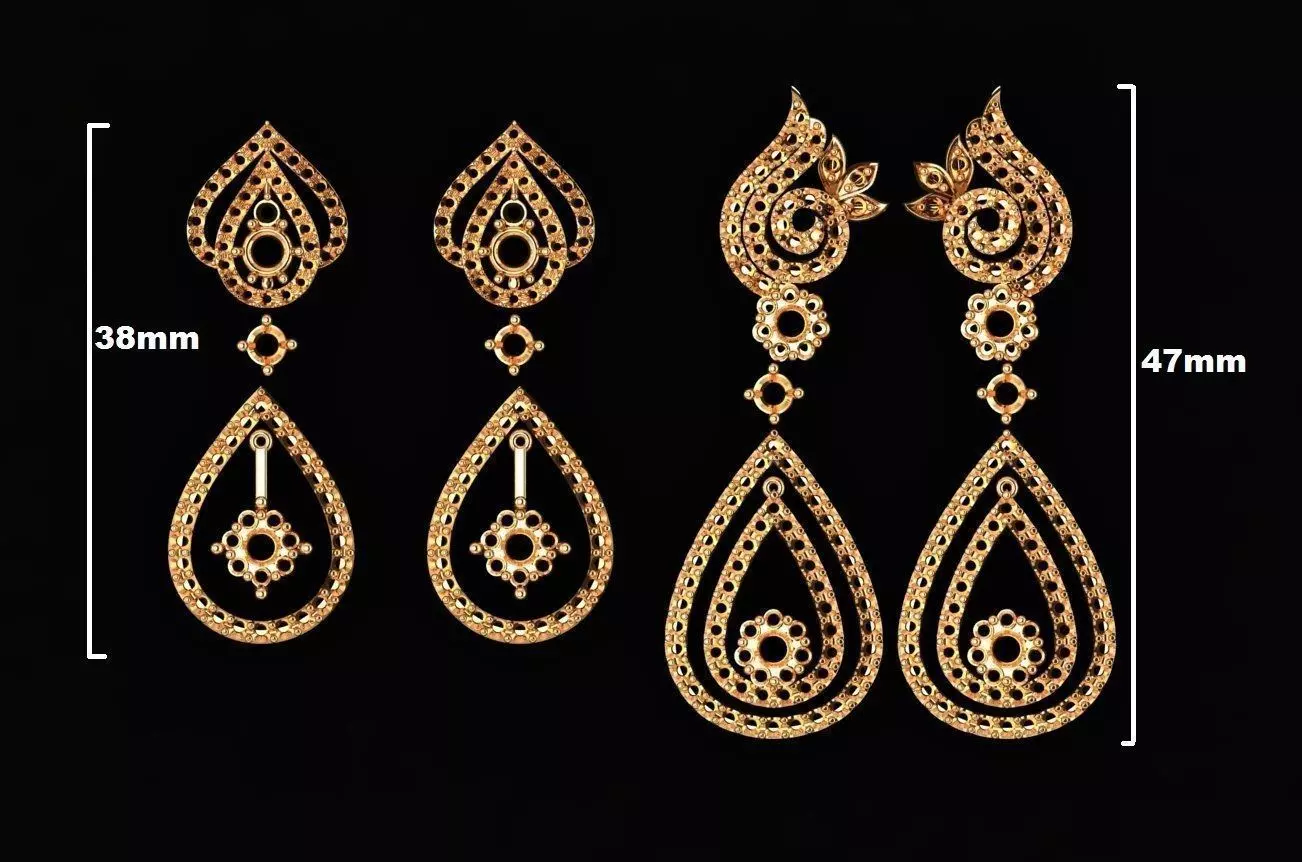 Diamond Earrings we love 3D print model