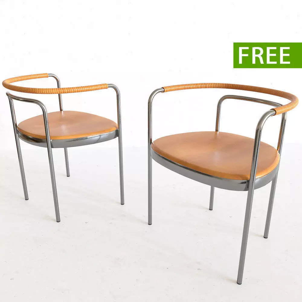 Chair made of metal and wood Free 3D model