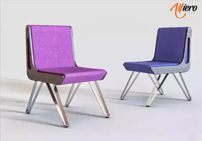 Industrial Style Chair  3DMMS1