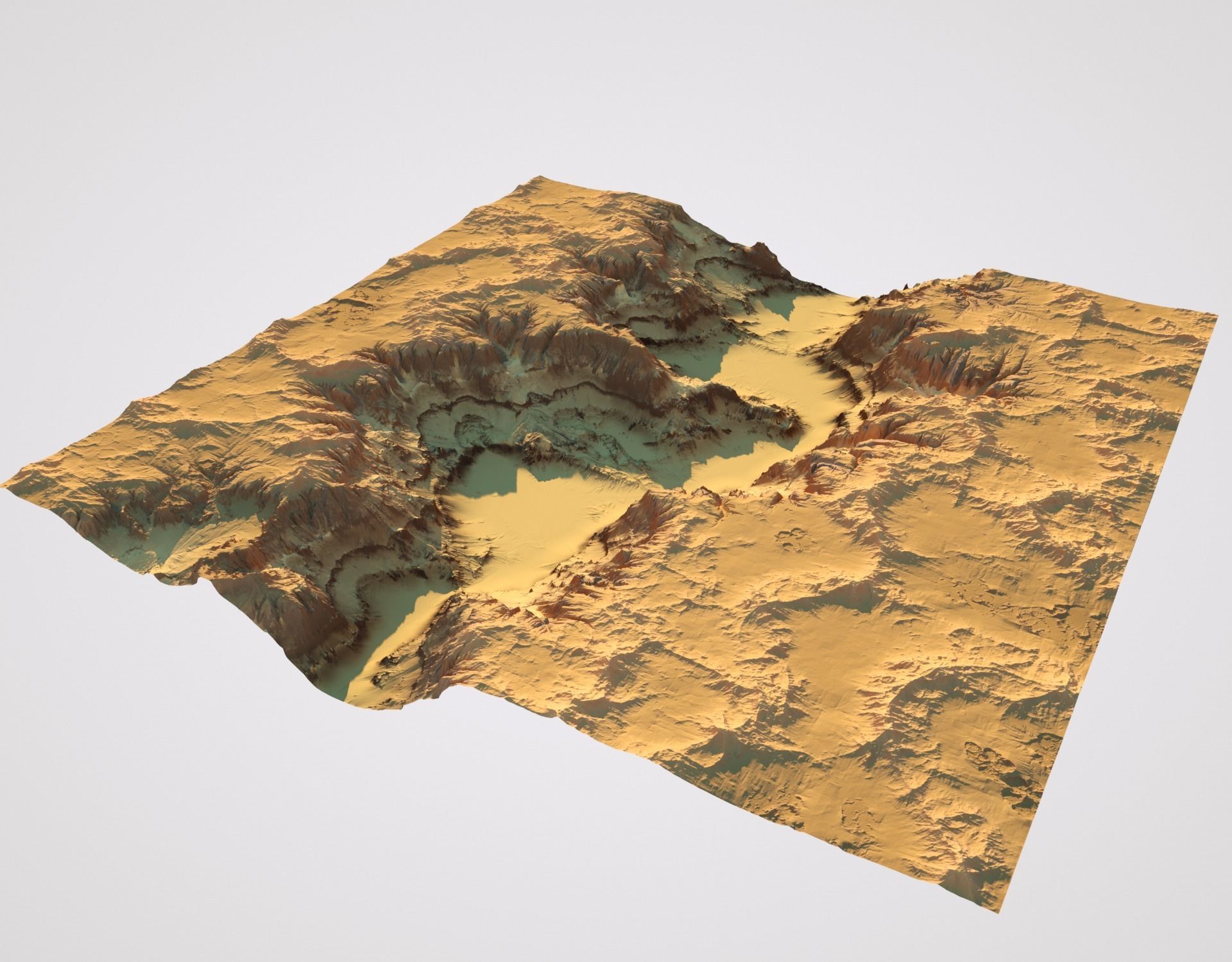 3D Canyon and Texture - High poly 3D model_2