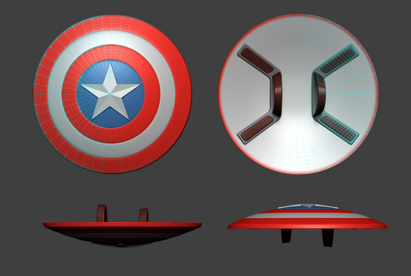 Captain America Lady 2 3D model_17