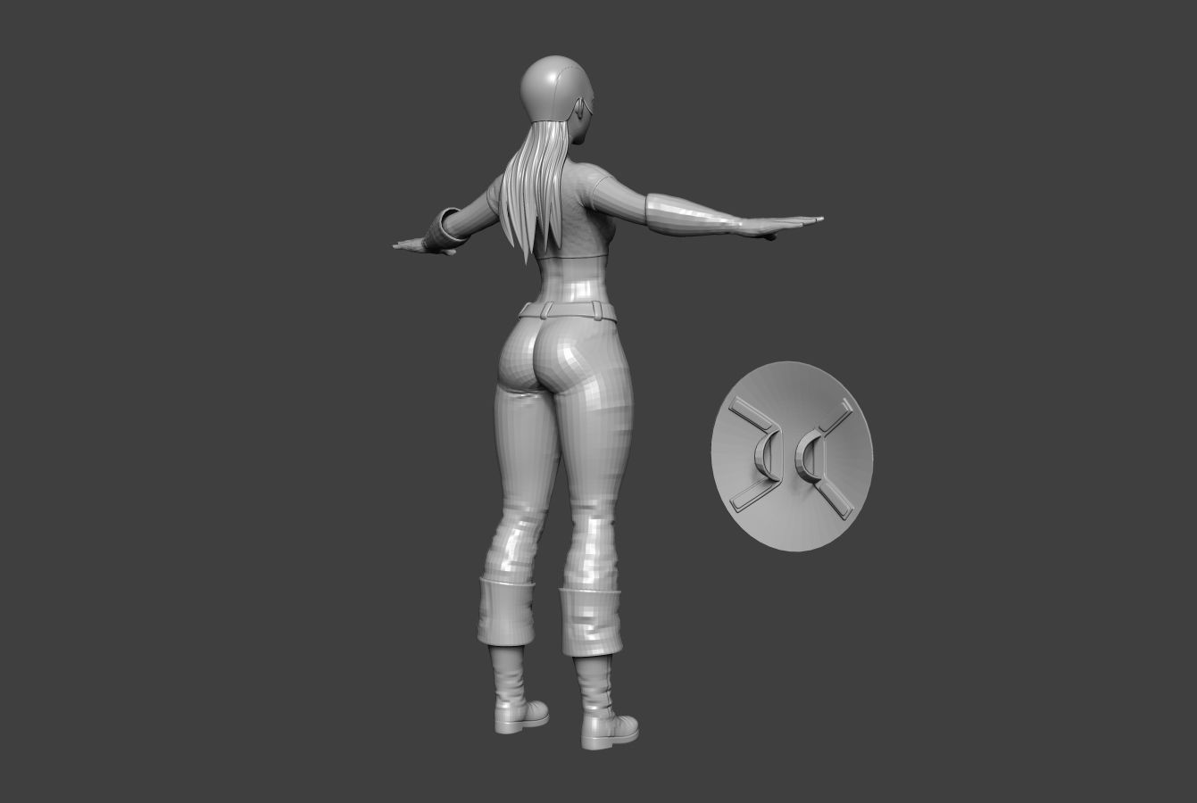 Captain America Lady 2 3D model_14