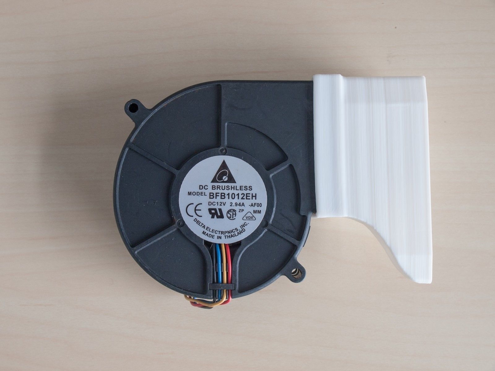 NVIDIA Tesla K80 V100 M40 cooling fan shroud duct 3D print model_4