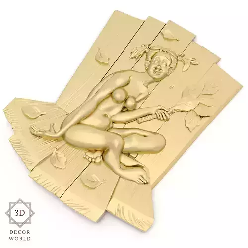 Panel 3 - Nude Female 3D model Panel 3 - Nude Female 3D model