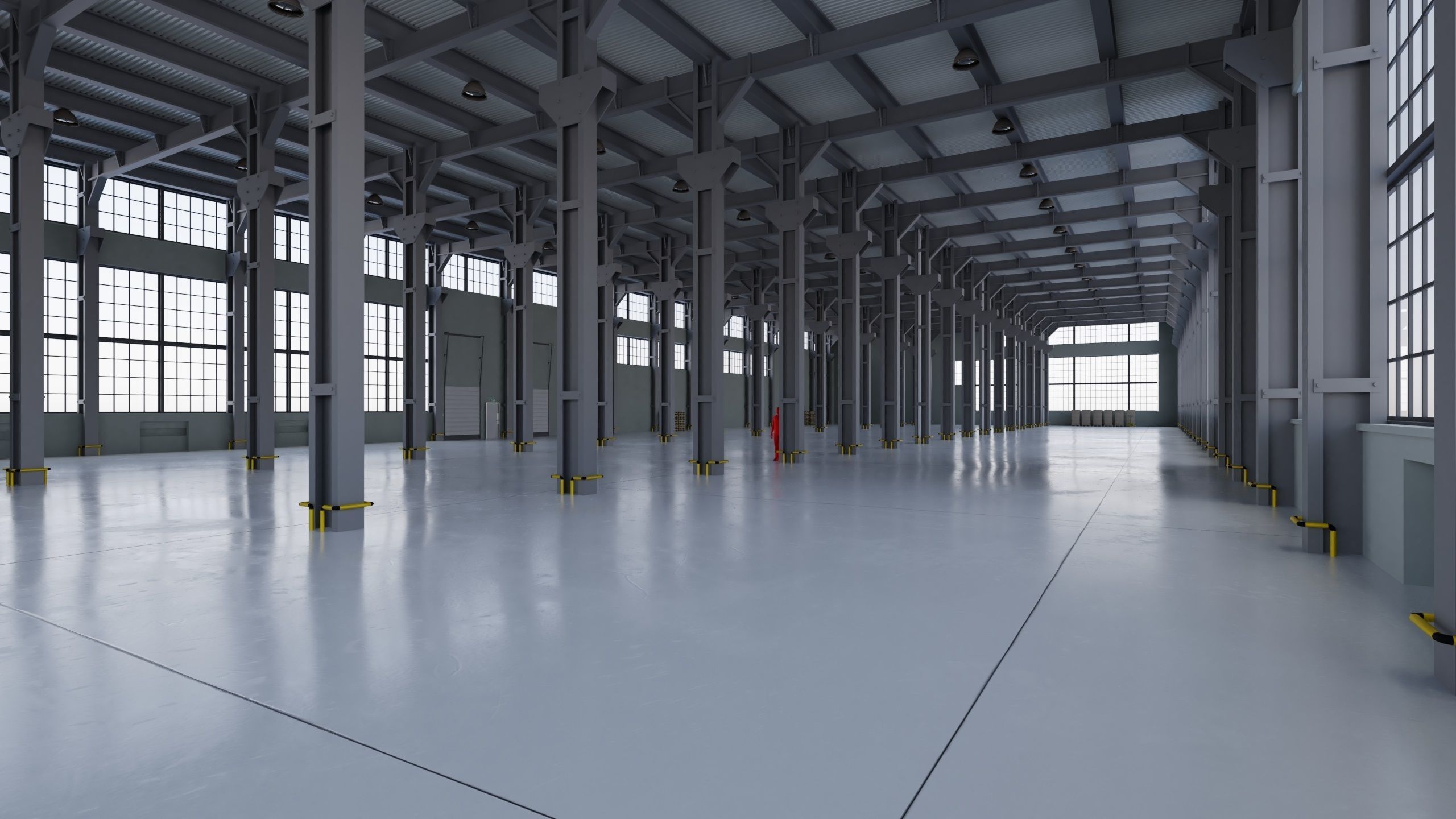 Factory Warehouse 1b Low-poly 3D model_1