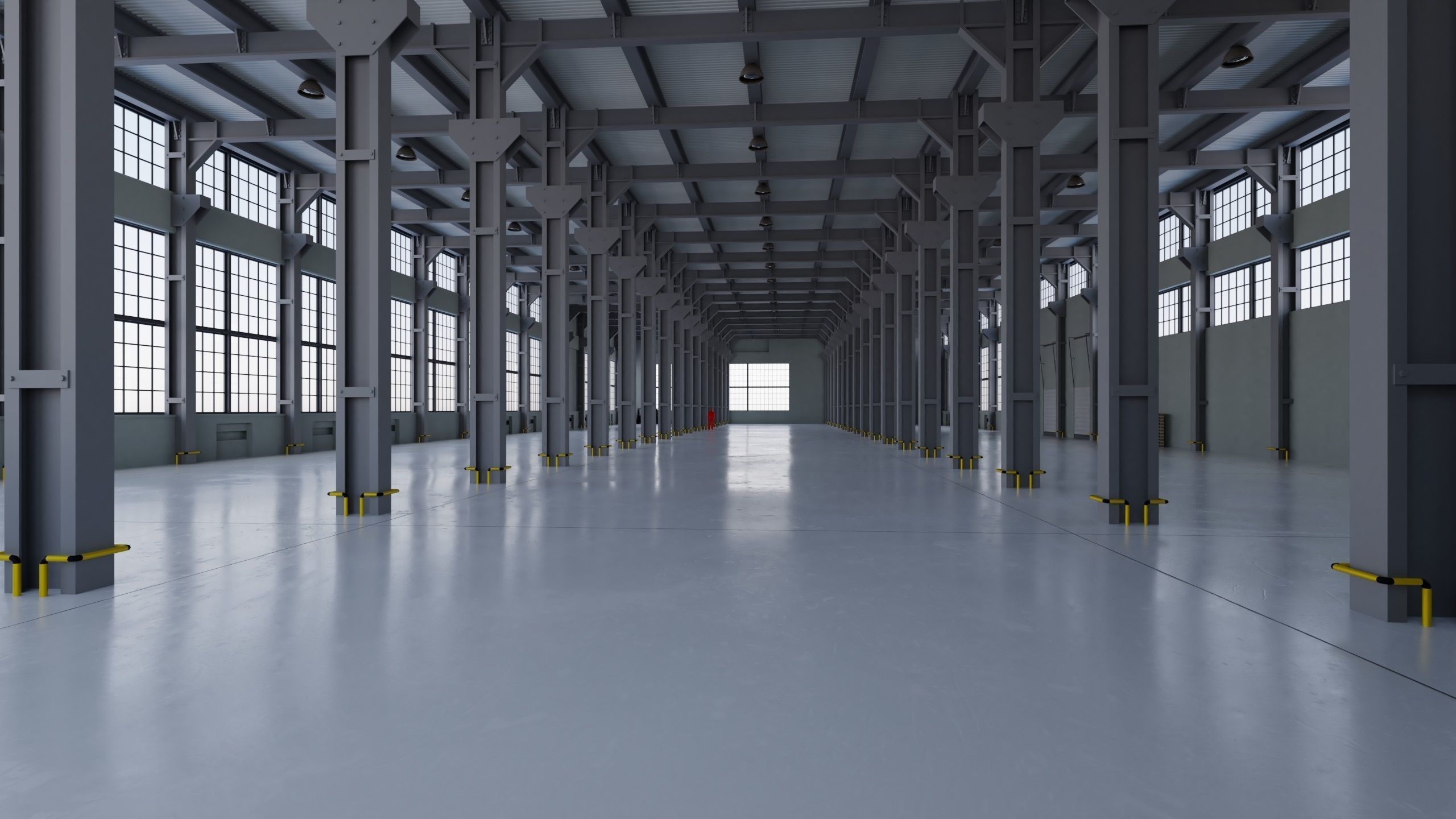 Factory Warehouse 1b Low-poly 3D model_2