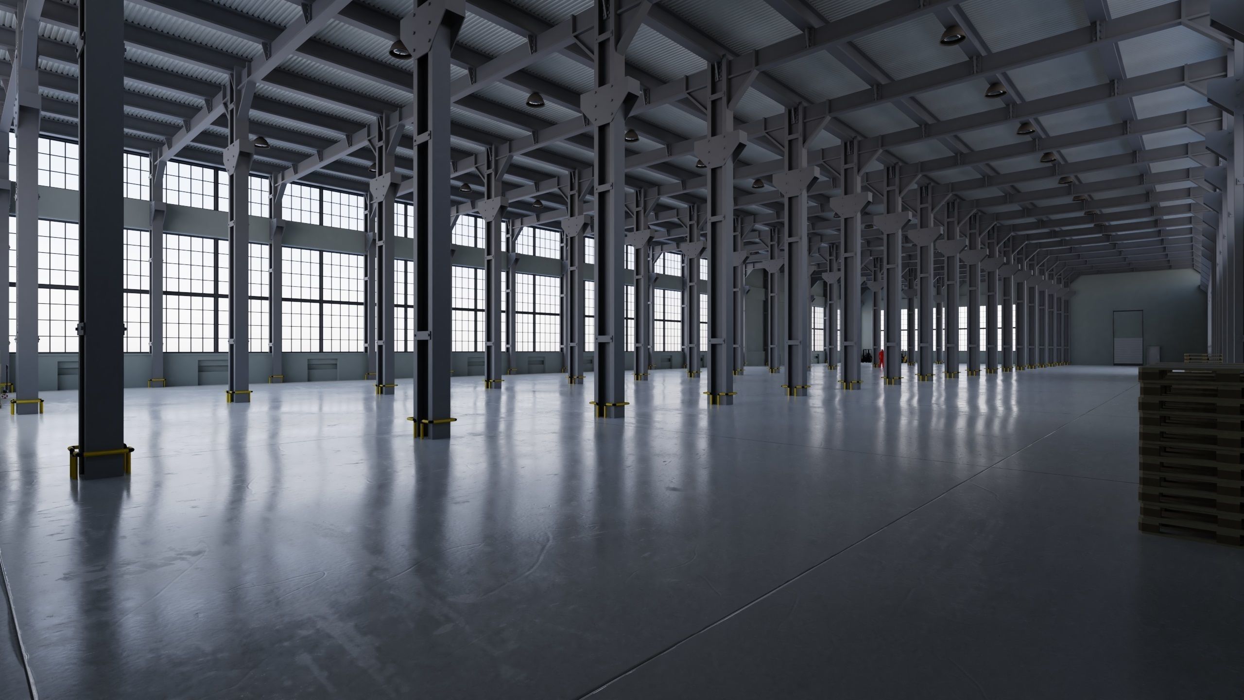 Factory Warehouse 1b Low-poly 3D model_5